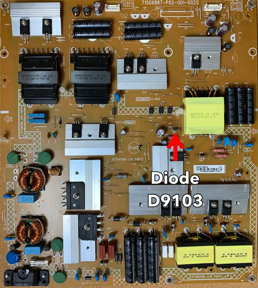 Vizio M65C1 Won’t Turn On Repaired with .47 of parts. Bargain 4k TV